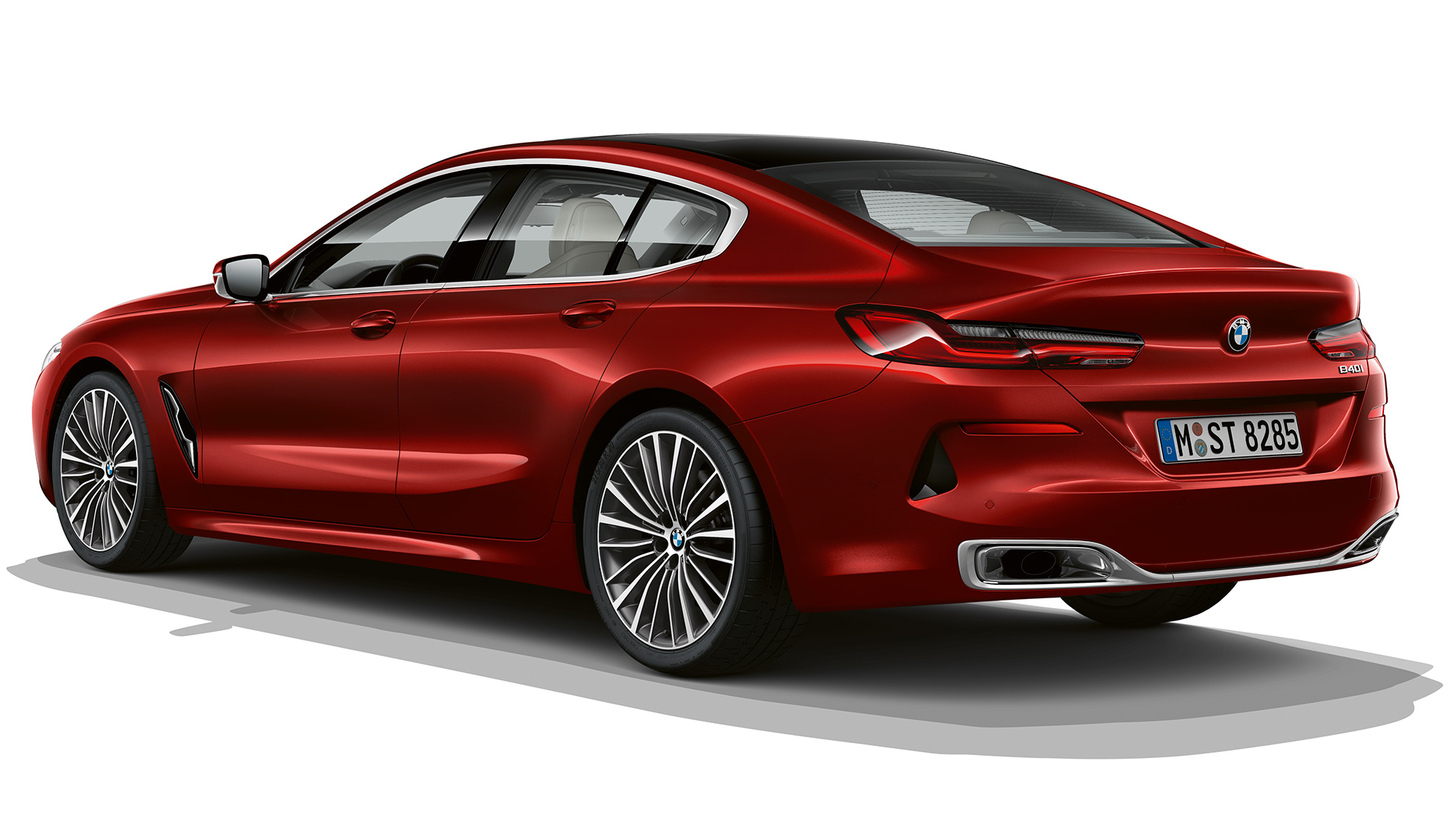 BMW 8 Series Gran Coupé, base model three-quarter rear shot